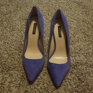 blue pointy toe heels. No scuffs or scratches.